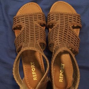 Report Tan Gladiator Sandals